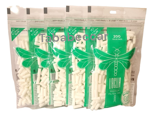 Filtro Libella Menthol Slim X 5 Bolsas (1000 Filtros)