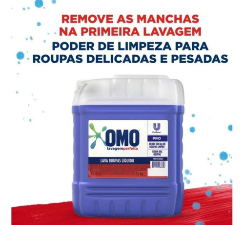 Sabão Líquido 7 Litros Omo + Perfumação Intensiva 5l Comfort