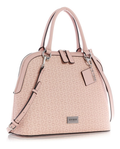 Bolsa Guess Menville Dome Satchel Sv793406-mau Acabado de los herrajes Niquel Color Rosa chicle Color de la correa de hombro Rosa claro Diseño de la tela Rayado