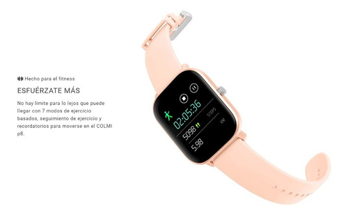 Smartwatch Colmi P Series P8 1.69" caja de aleación blue, malla blue de silicona