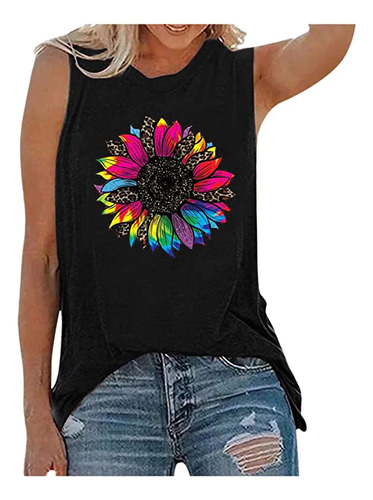 Camiseta Sin Mangas Para Mujer, Casual, Holgada, Talla Grand