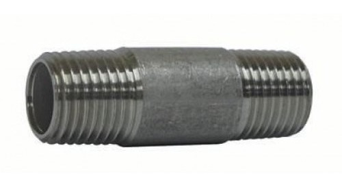 Conexión Niple Acero Inoxidable T304 Sch 40 Roscado 1/4 X 2