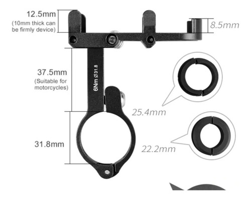 Imagen 3 de 7 de Soporte Celular Moto Metal + Adaptador Toma Europea Bmw Usb