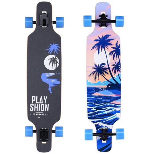 Patineta Longboard 39 PuLG Playshion Drop Through Coconut