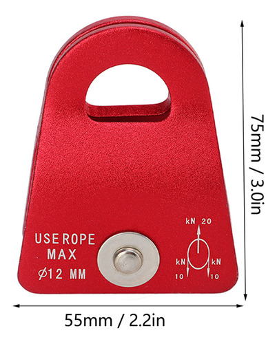 Polea De Aluminio Para Escalada, 20 Nudos, Aleación Mg, Plac