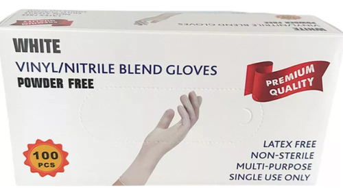 Guantes De Nitrilo Vinil Libre De Latex Sin Polvo Azul Negro