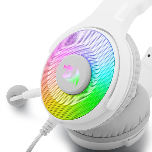 Imagen 5 de 10 de Auricular Gamer Redragon Pandora 2 H350 White Rgb 3.5mm Full