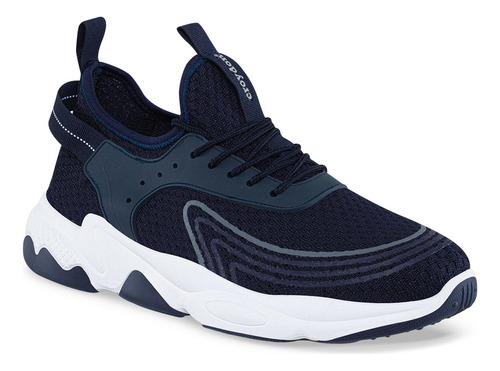 Imagen 1 de 8 de Tenis Azber Azul Osc Para Hombre Croydon