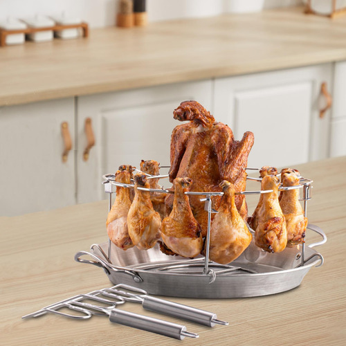 Suporte Para Coxas E Asas De Frango, Com Bandeja Coletora,