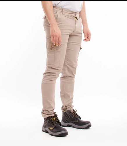 Pantalon Cargo Elastizado Pampero Trabajo Bolsillo Hombre
