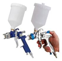 Comprar Duas Pistolas De Pintura Hvlp Profissional Bico 1,3 1,4 Kq1