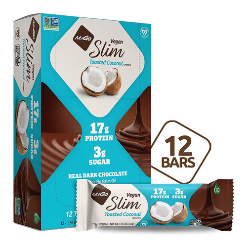 Coco Tostado Con Chocolate Oscuro Nugo Slim, 16 G De Proteín