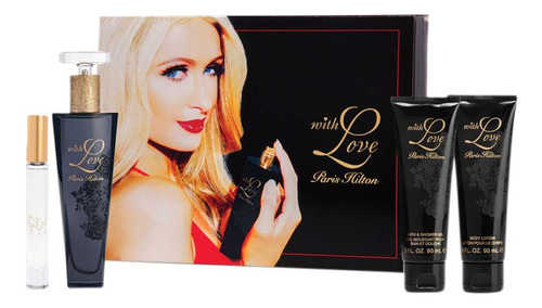 Perfume Paris Hilton With Love 100ml. Body Lotion + Shower +