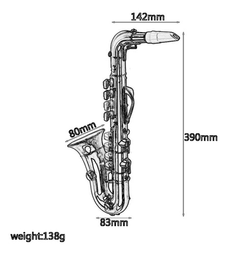 Imagen 2 de 12 de Instrumento Musical De Saxofón Para Niños, Niños,