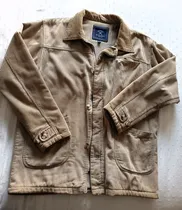 Comprar Campera Abrigo Para Hombre 4 Bolsillos Corderoy Beige Usada