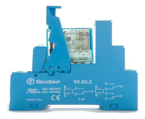 10 Pçs Rele De Interface Finder 24vcc 8a Contato Reversíveis