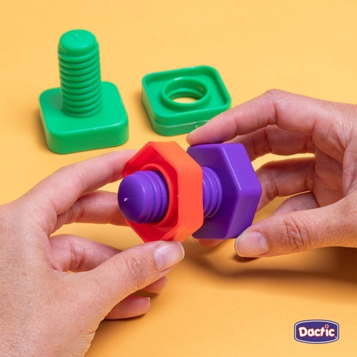 Juego Tornillos Y Tuercas Conectables Dactic 32 Pzas