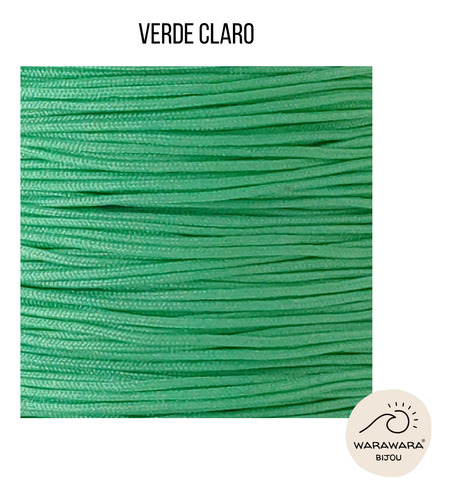 Pulsera Ojo Turco Acero Strass Hilo Chino Nudo Regulable Verde Claro 0 Mm