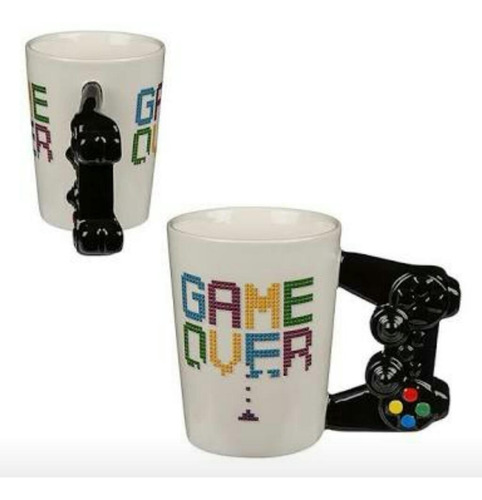 Imagen 2 de 5 de Taza Tazon Gamer De Ceramica Game Over Control Ps / Lhua