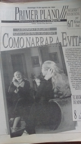 Suplemento Primer Plano Página 12 14/8/94 Evita Juan Martini