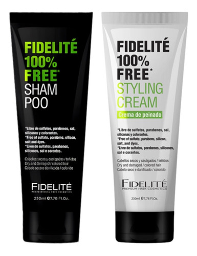 Shampoo + Acondicionador Fidelite 100 %free 230ml