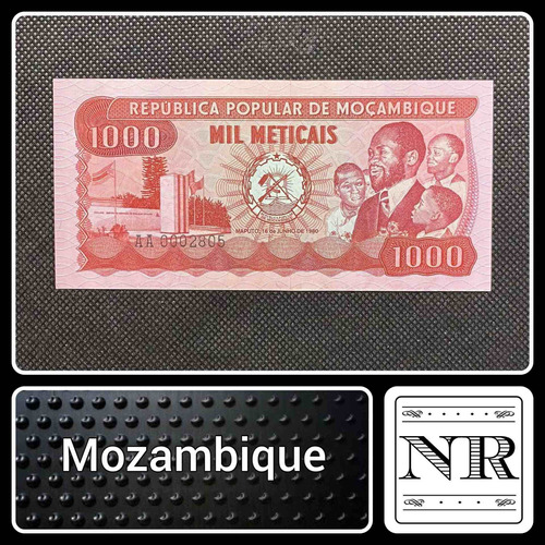 Mozambique - 1.000 Meticais - Año 1980 - P #128 - Machel