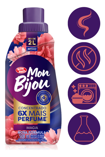 Amaciante Concentrado Roupas Magia Mon Bijou Bombril 500ml