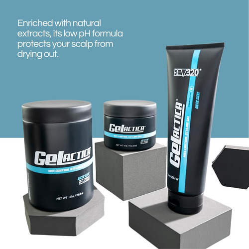 Gelactica Max Control Gel Para El Cabello Para Hombres, Sin