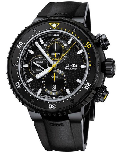 Reloj Oris Dive Control Edición Limitada Color de la correa Negro Color del bisel Negro Color del fondo Negro