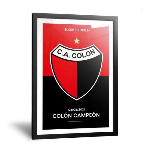 Cuadros Camisetas Colón Santa Fe Campeón Medida 20x30cm