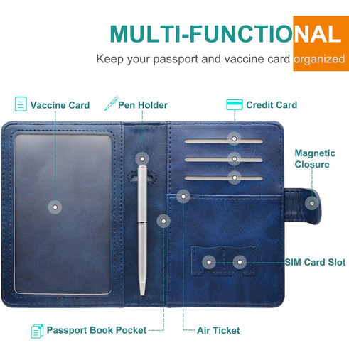Rsaquar Porta Pasaporte Para Mujeres Y Hombres, Cartera D...