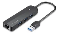 Comprar Hub usb multipuerto Vention 4 en 1 usb 3.0 a puerto de red Internet rj-45 ethernet gigabit con multiplicador 3 puertos usb 15cm premium pendrive pc notebook macbook portatil CHNBB