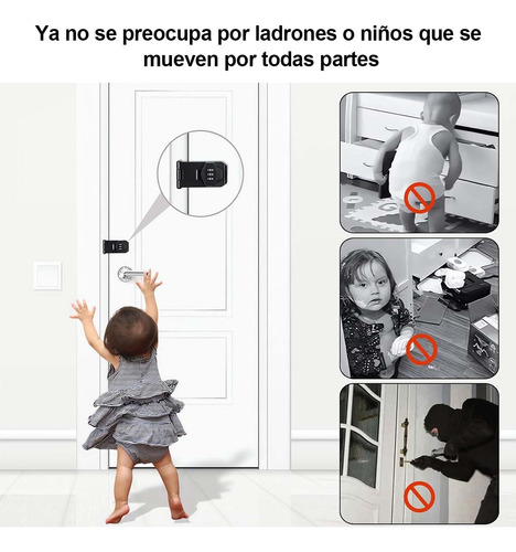 2 Cerraduras De Combinación Antirrobo P/ Puertas De Armarios