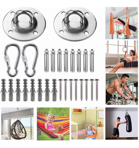 2set Gancho De Suspensión Anclaje Yoga Trx Banda Resistencia