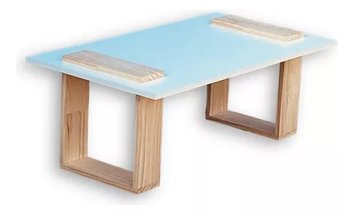 Pequeña Mesa Escritorio de Madera de Pino Natural - Estilo Minimalista