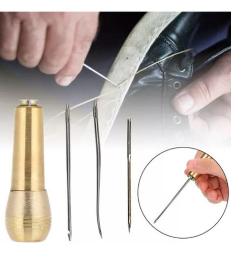 Kit De Reparación De Calzado Con Punzón De Ganchillo Para Co