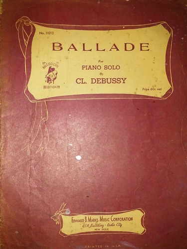Ballade For Piano By Debussy In Usa