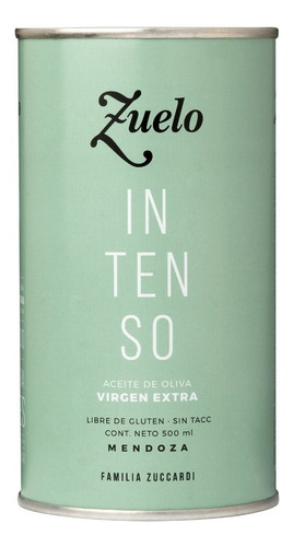 Imagen 1 de 6 de Aceite De Oliva Zuelo De 500 Ml Intenso En Lata Sin Gluten