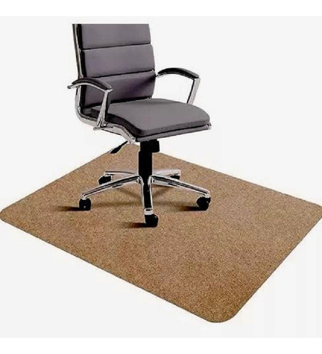 Imagen 1 de 5 de Protector Bajo Escritorio Alfombra Beige 100 X 120cm