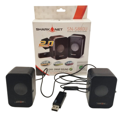 Parlante Shark Net Mini Sn-s880u Usb Sound System 2.0