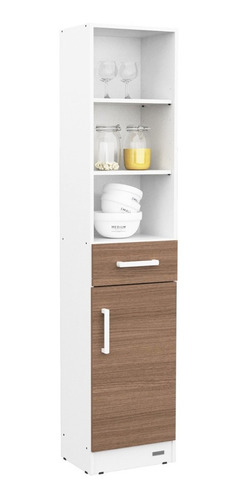 Despensero Columna 1.80m - 1 Puerta 1 Cajon Express Mosconi Color Mezzo/blanco