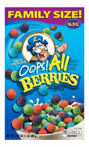 Cap'n Crunch Cereal Oops All Berries Cereal, 16.9 Oz