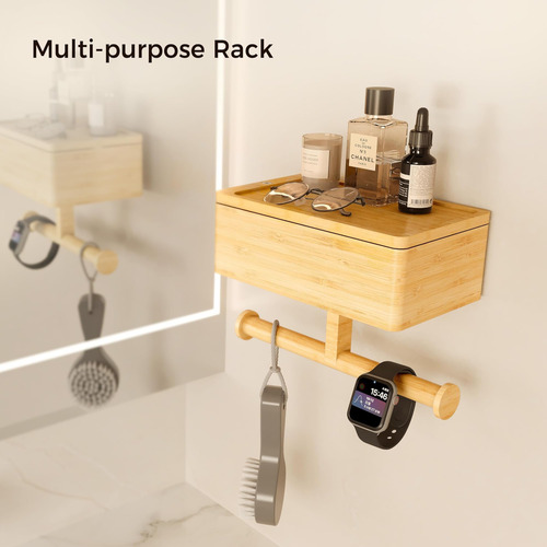 Soporte De Papel Higiénico 3 En 1 Wealone Con Caja De Almace