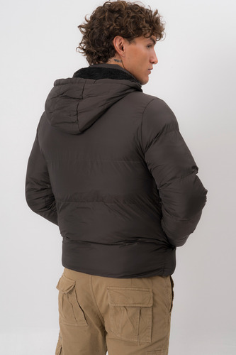 Campera Puffer Con Piel Interior Para Invierno Hombre