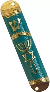 Holy Land Market Messianic Seal Mezuzah Case - 4.1 Inch With