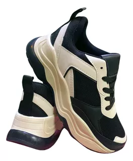 Tenis Mgta Gav Madden Chunky Black And White Sneakers Steve