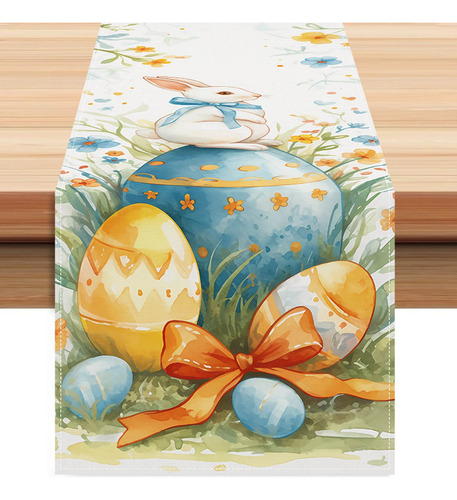 Mesa De Mesa Con Diseño De Lazo De Pascua, Bandera, Decoraci