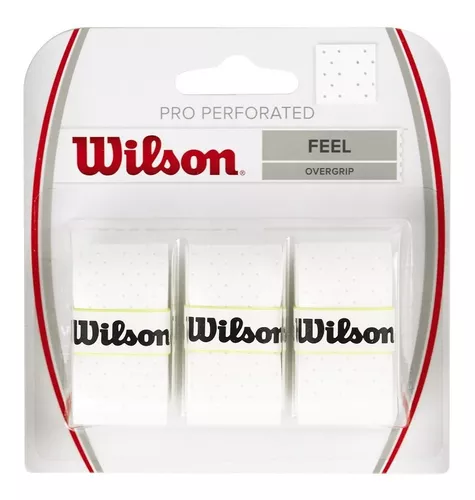 Cubregrip Wilson Pro Overgrip Perforado Pack X 3 Tenis Padel Color Blanco