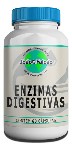 Enzimas Digestivas 60 Cápsulas Gastro Resistentes Sabor Natural