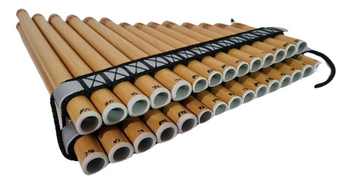 Siku Zampoña Cromático 2hileras 30 Tbs G-b+funda Marrón Claro